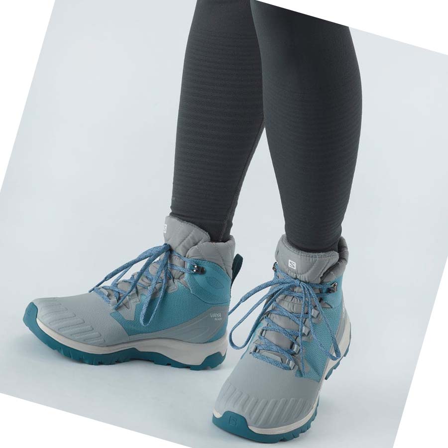 Tenis Senderismo Salomon WoVAYA BLAZE THINSULATE™ CLIMASALOMON™ WATERPROOF Mujer Azules | MX 2805CTV